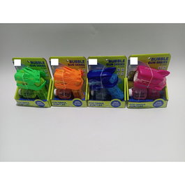 Basics Pistola Pompas de Jabón con Luz 12,5 cm, Incluye 50 ml de Jabón, Colores Surtidos