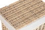 DKD Home Decor Set de 5 Cestas para la Ropa de Mimbre y Poliéster Natural