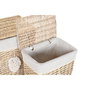 DKD Home Decor Set de 5 Cestas para la Ropa de Mimbre y Poliéster Natural