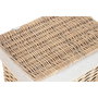 DKD Home Decor Set de 5 Cestas para la Ropa de Mimbre y Poliéster Natural
