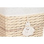 DKD Home Decor Set de 5 Cestas para la Ropa de Mimbre y Poliéster Natural