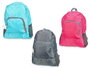 Arte Regal Mochila Plegable Ligera Azul, Gris, Rosa 20x5x22cm (Set de 12)
