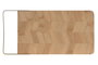 DKD Home Decor Tabla de Cortar Bambú y Metal Natural/Dorado 35,5x17,5x1,5 cm