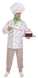 Creaciones Llopis Disfraz Pastelero Adulto Talla L Pantalones Chaqueta Pañuelo Gorro
