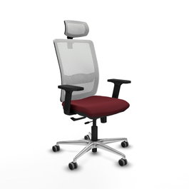 PIQUERAS Y CRESPO Silla de oficina Haches Granate y Blanco