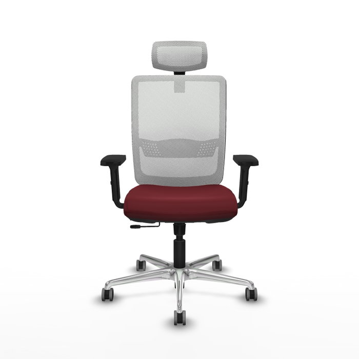 PIQUERAS Y CRESPO Silla de oficina Haches Granate y Blanco