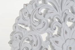 DKD Home Decor Decoración Pared Mandala Blanco MDF 2 x 40 x 40 cm (4 Unidades)