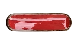 DKD Home Decor Bandeja de Mango Lacado Rojo