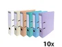 Exacompta Archivador de palanca cartón forrado PVC colores pasteles surtidos lomo 70 mm DIN A4