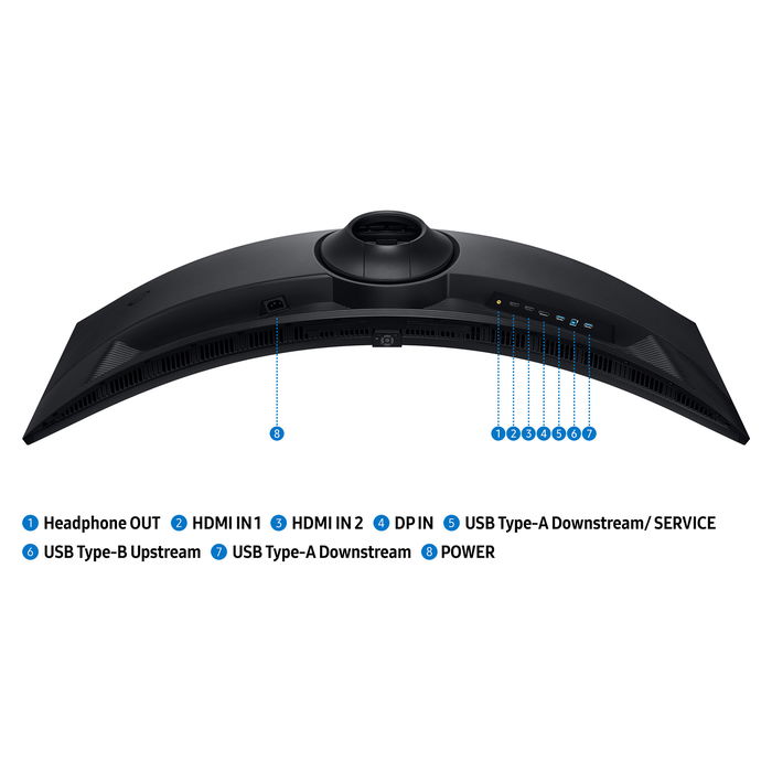 Samsung Monitores Odyssey G9 S49FG912EU (LS49FG912EUXEN) 49" Dual QHD 5120x1440 VA 1ms 144Hz Curvo