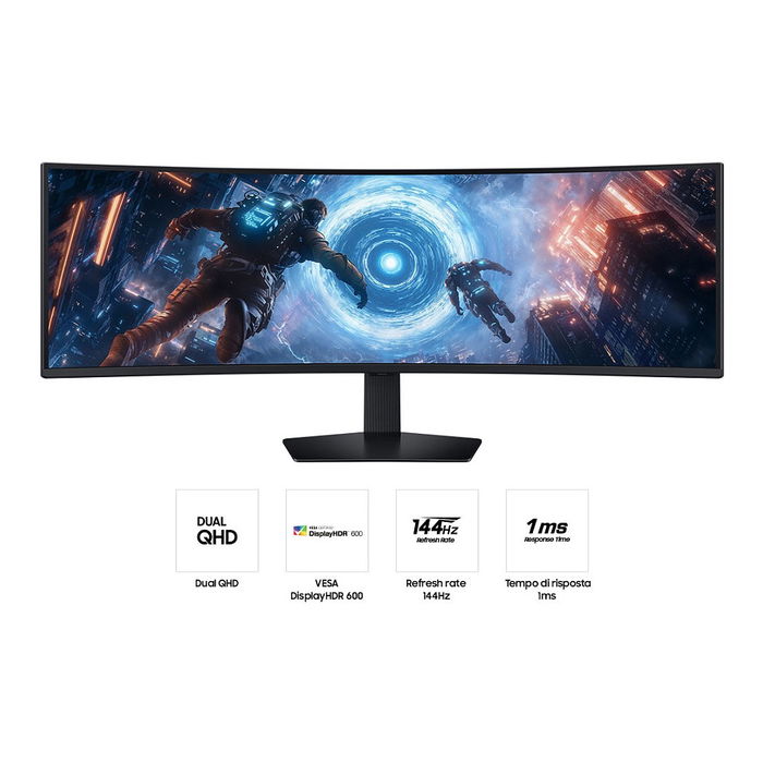 Samsung Monitores Odyssey G9 S49FG912EU (LS49FG912EUXEN) 49" Dual QHD 5120x1440 VA 1ms 144Hz Curvo