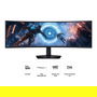 Samsung Monitores Odyssey G9 S49FG912EU (LS49FG912EUXEN) 49" Dual QHD 5120x1440 VA 1ms 144Hz Curvo