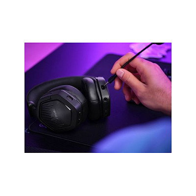 Trust GXT493 Carus Auriculares Gaming Inalámbricos y Alámbricos con Micrófono Boom, Bluetooth 2.4 GHz, USB-C, Batería 20h, Frecuencia 20-20000 Hz, Negro