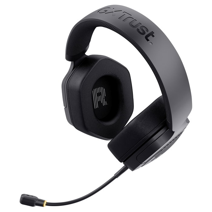 Trust GXT493 Carus Auriculares Gaming Inalámbricos y Alámbricos con Micrófono Boom, Bluetooth 2.4 GHz, USB-C, Batería 20h, Frecuencia 20-20000 Hz, Negro