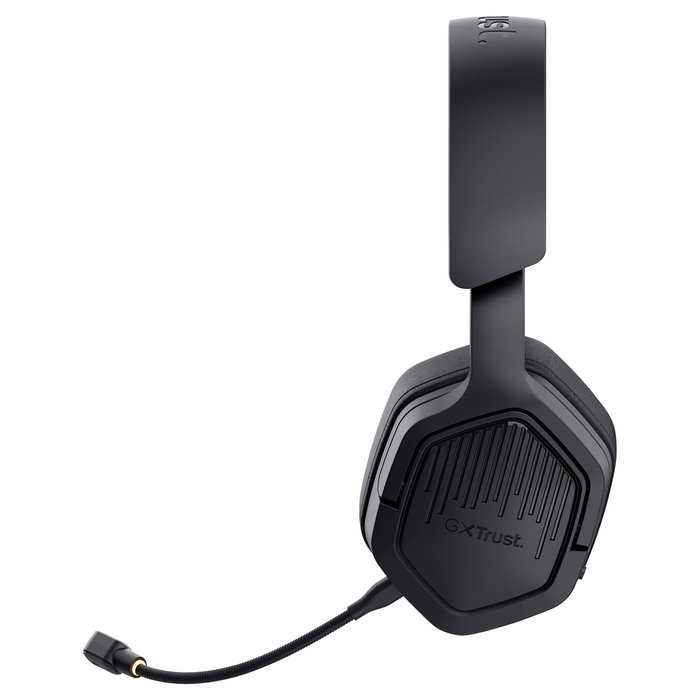 Trust GXT493 Carus Auriculares Gaming Inalámbricos y Alámbricos con Micrófono Boom, Bluetooth 2.4 GHz, USB-C, Batería 20h, Frecuencia 20-20000 Hz, Negro