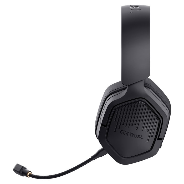 Trust GXT493 Carus Auriculares Gaming Inalámbricos y Alámbricos con Micrófono Boom, Bluetooth 2.4 GHz, USB-C, Batería 20h, Frecuencia 20-20000 Hz, Negro
