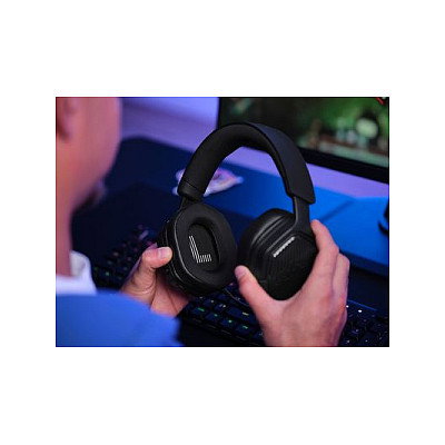 Trust GXT493 Carus Auriculares Gaming Inalámbricos y Alámbricos con Micrófono Boom, Bluetooth 2.4 GHz, USB-C, Batería 20h, Frecuencia 20-20000 Hz, Negro