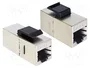 DeLOCK 86210 Módulo Keystone RJ45 Cat.6 compacto, Negro/Plata