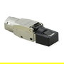 VALUE 21.99.1804 Conector RJ-45 Macho Cat8 de Zinc Plateado - Tipo Recto para Cableado de Campo