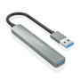 Aisens Hub USB 3.0 de Aluminio 4 Puertos Gris 10cm