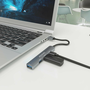 Aisens Hub USB 3.0 de Aluminio 4 Puertos Gris 10cm