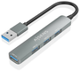 Aisens Hub USB 3.0 de Aluminio 4 Puertos Gris 10cm