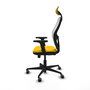 PIQUERAS Y CRESPO Silla de oficina Jorquera con mecanismo Sincro/Traslack, Amarillo y Blanco
