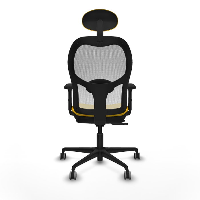 PIQUERAS Y CRESPO Silla de oficina Jorquera con mecanismo Sincro/Traslack, Amarillo y Blanco PIQUERAS Y CRESPO Silla de oficina Jorquera con mecanismo Sincro/Traslack, Amarillo y Blanco