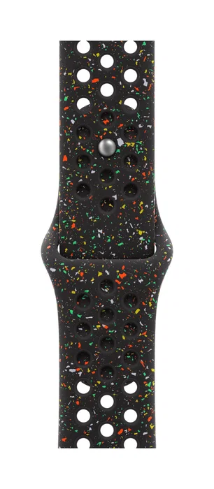 Nike Sport Band para Apple Watch 44mm 45mm 46mm 49mm - Correa Deportiva, Grupo de rock, Negro Aluminio Fluoroelastómero, Talla M/L, MGC34ZM/A