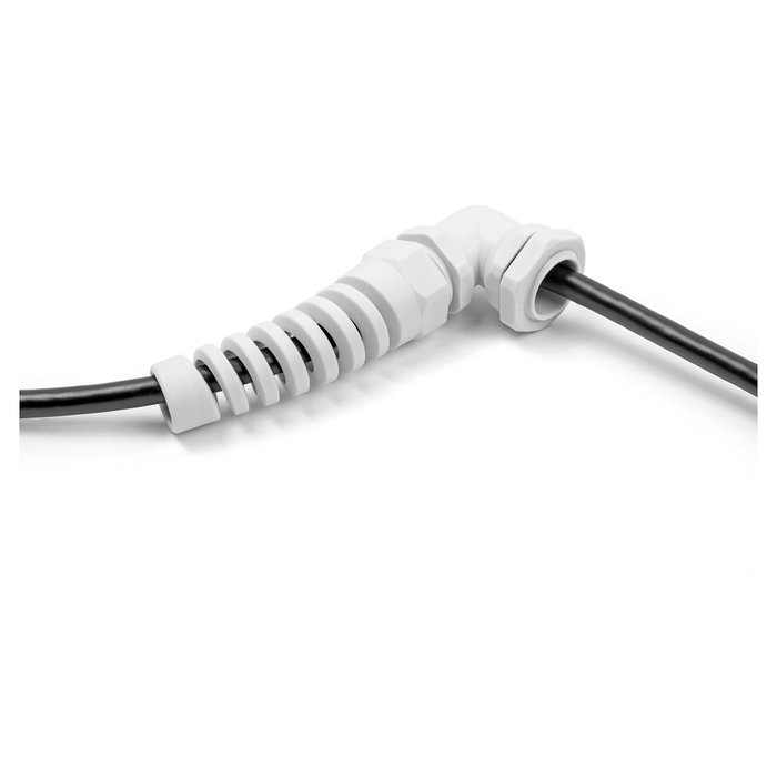DeLOCK Prensaestopas con alivio de tensión 90° PG13,5 Gris