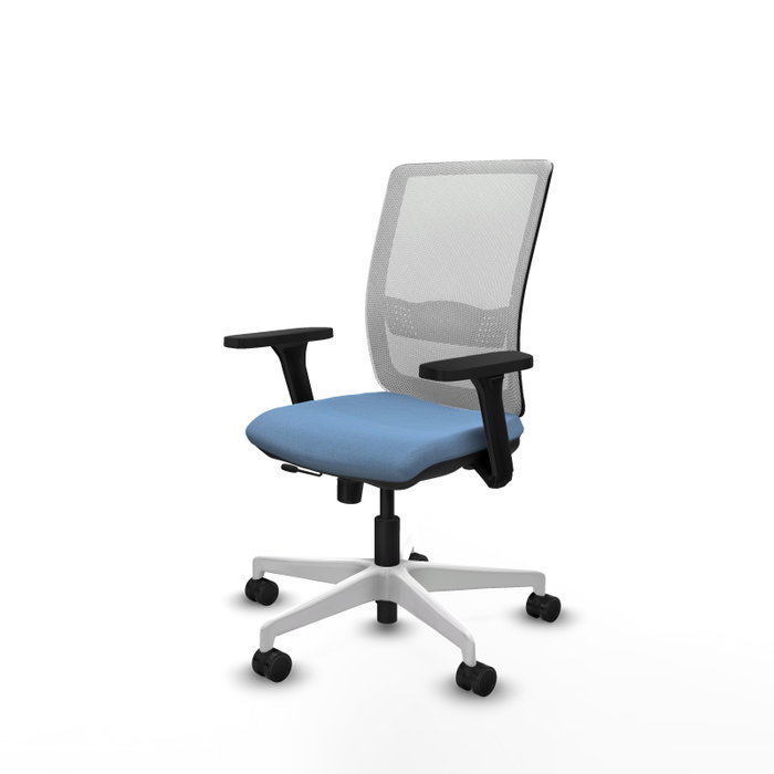 PIQUERAS Y CRESPO Silla de oficina Haches con mecanismo Sincro/Traslack, Azul cielo y Blanco PIQUERAS Y CRESPO Silla de oficina Haches con mecanismo Sincro/Traslack, Azul cielo y Blanco