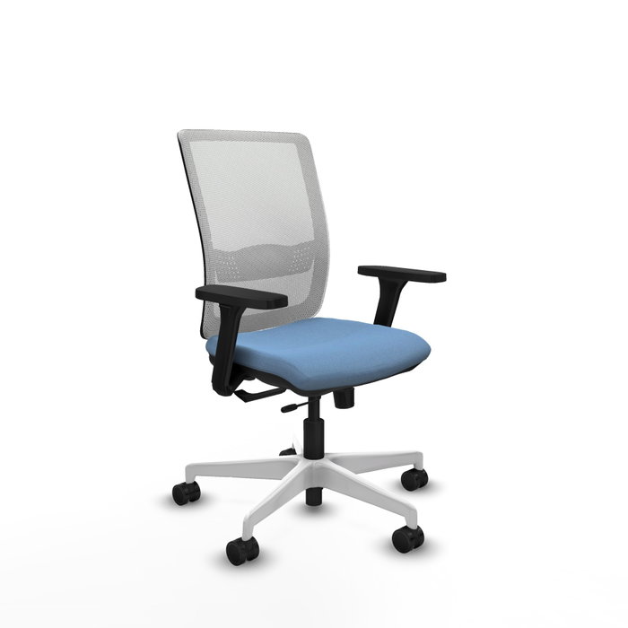 PIQUERAS Y CRESPO Silla de oficina Haches con mecanismo Sincro/Traslack, Azul cielo y Blanco PIQUERAS Y CRESPO Silla de oficina Haches con mecanismo Sincro/Traslack, Azul cielo y Blanco