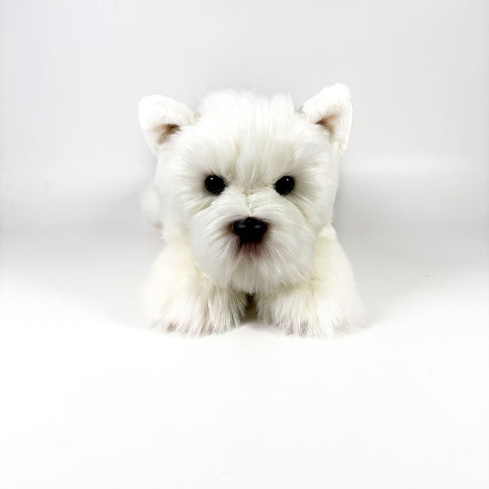 DEQUBE Peluche Terrier Blanco Tumbado 25Cm 939D00291 Bocalan