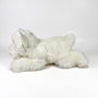 DEQUBE Peluche Terrier Blanco Tumbado 25Cm 939D00291 Bocalan