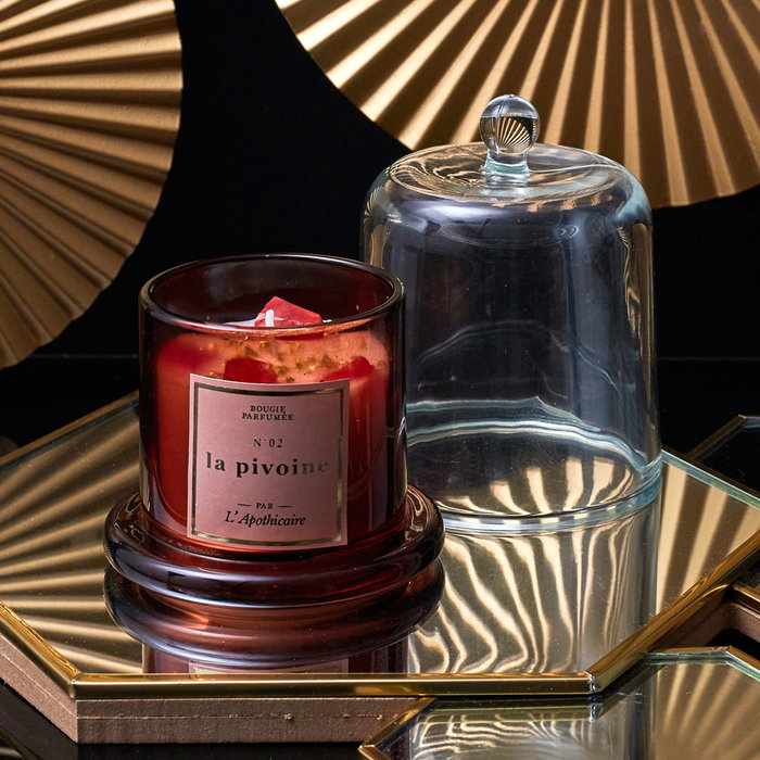 Home Deco Factory Vela Perfumada Piedras Apothicaire con Campana para Decoración del Hogar