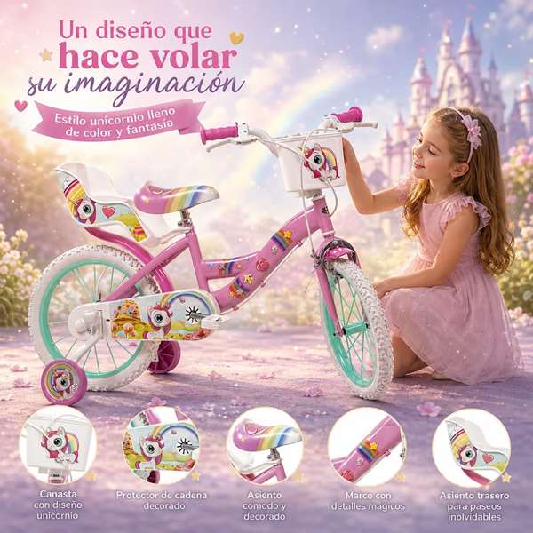 Toimsa Bicicleta Unicornio 16" (5-8 años)