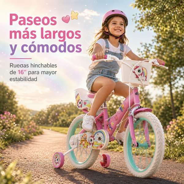 Toimsa Bicicleta Unicornio 16" (5-8 años)