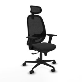 PIQUERAS Y CRESPO Silla de oficina Cilanco con mecanismo Sincro, Negro