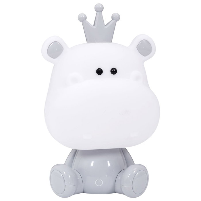 Home Deco Kids Luz Quitamiedos Led Hipopótamo Infantil 100 Leds 1W USB 6500-7000K 15x25cm