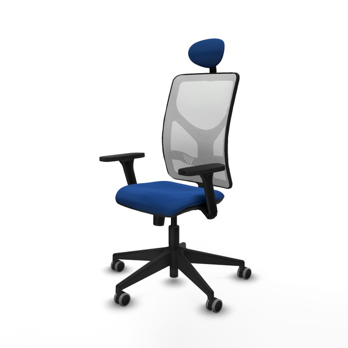 PIQUERAS Y CRESPO Silla de oficina Motilla Azul y Blanco