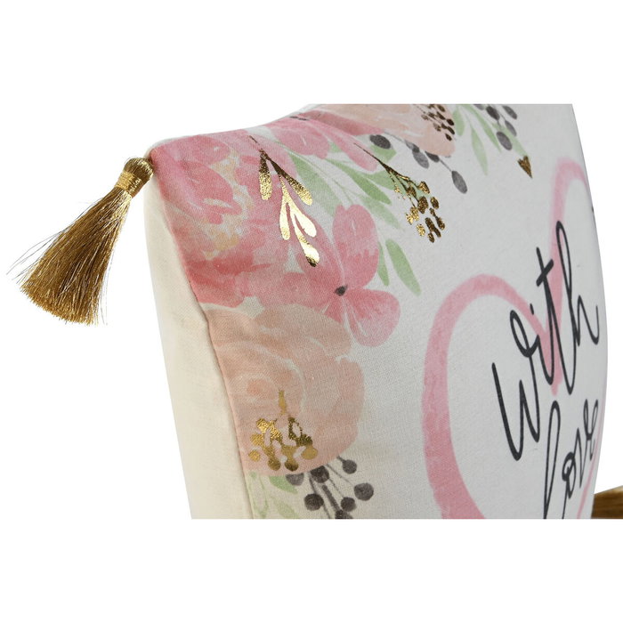 DKD Home Decor Cojín de Algodón Impreso Multicolor Pack de 2