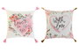 DKD Home Decor Surtido23 Cojín Romantico Multicolor 5 x 45 x 45 cm (2 Unidades) Poliéster