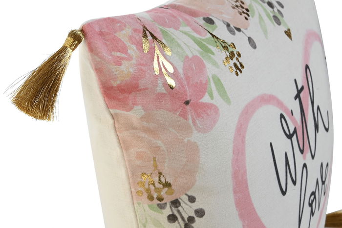 DKD Home Decor Surtido23 Cojín Romantico Multicolor 5 x 45 x 45 cm (2 Unidades) Poliéster