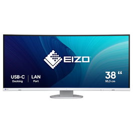 EIZO FlexScan EV3895-WT Monitor 95.3 cm (37.5") IPS Curvo 4K UltraWide 3840x1600 24:10 2300R 60Hz HDMI DP USB-C 85W Altavoces Blanco