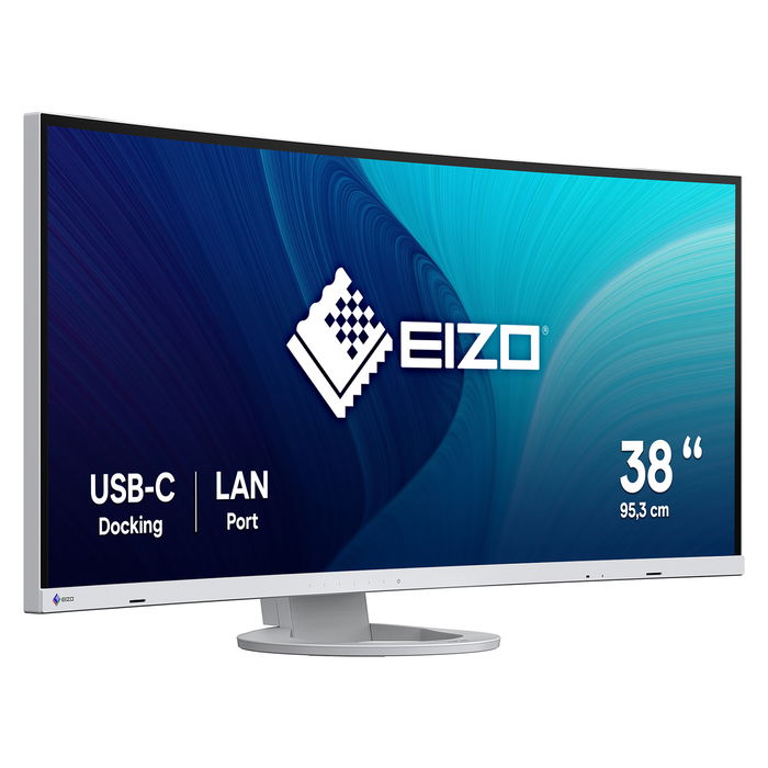 EIZO FlexScan EV3895-WT Monitor 95.3 cm (37.5") IPS Curvo 4K UltraWide 3840x1600 24:10 2300R 60Hz HDMI DP USB-C 85W Altavoces Blanco