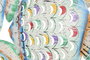 DKD Home Decor Decoración de pared de metal con peces, Azul y Multicolor