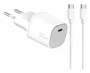 Celly Cargador GaN 25W con Cable USB-C a USB-C - 1 Puerto para Smartphone/Tableta - Blanco