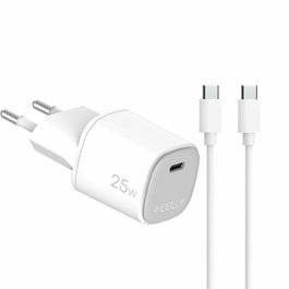 Celly Cargador GaN 25W 1C + Cable USB C a C