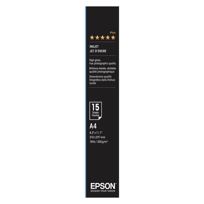 Epson Ultra Glossy Photo Paper A4, 15 hojas, 300 g/m² Epson Ultra Glossy Photo Paper A4, 15 hojas, 300 g/m²
