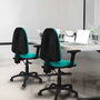 PIQUERAS Y CRESPO Silla de oficina Aýna Amarillo con Similpiel